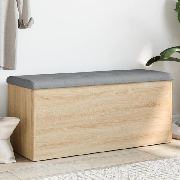 ARDEBO.de - Aufbewahrungsbank Sonoma-Eiche 102 x 42 x 45 cm Holzwerkstoff