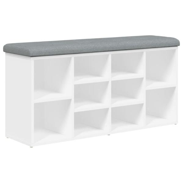 Schuhbank Weiß 102 x 32 x 50 cm Holzwerkstoff