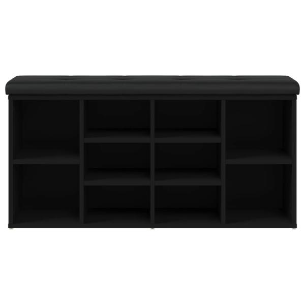 Schuhbank Schwarz 102x32x50 cm Holzwerkstoff