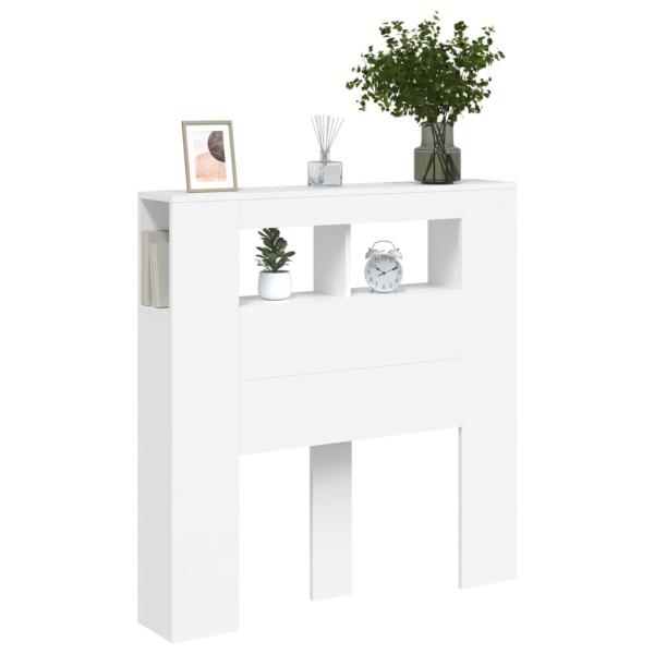 LED-Kopfteil Weiß 100x18,5x103,5 cm Holzwerkstoff