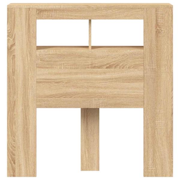 LED-Kopfteil Sonoma Eiche 100x18,5x103,5 cm Holzwerkstoff