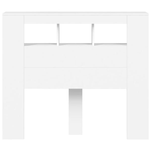 LED-Kopfteil Weiß 120x18,5x103,5 cm Holzwerkstoff