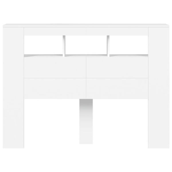 LED-Kopfteil Weiß 140x18,5x103,5 cm Holzwerkstoff