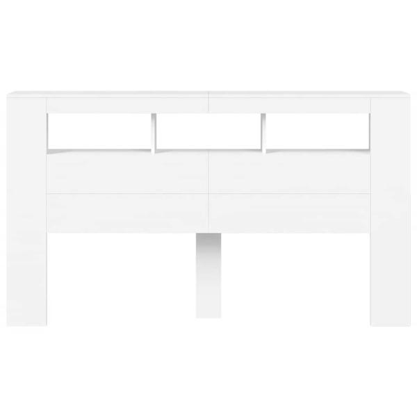 LED-Kopfteil Weiß 180x18,5x103,5 cm Holzwerkstoff