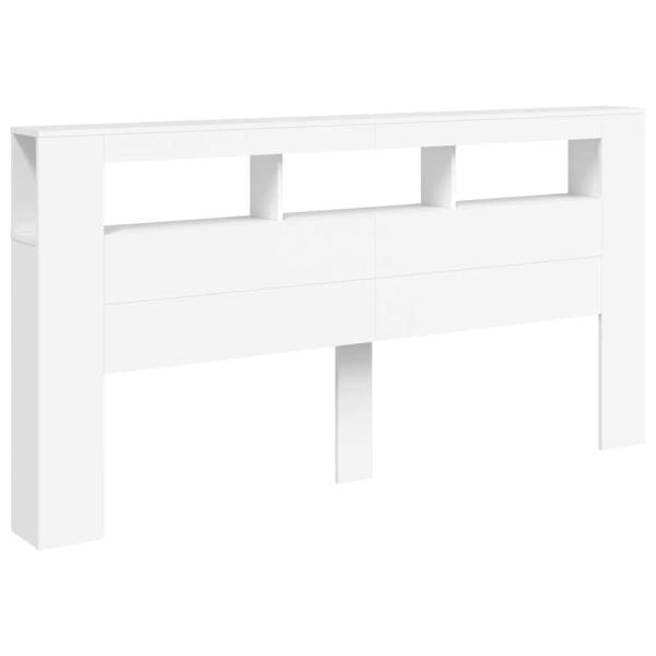 LED-Kopfteil Weiß 200x18,5x103,5 cm Holzwerkstoff