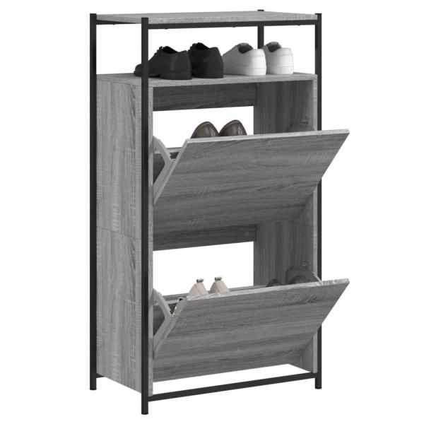 ARDEBO.de - Schuhschrank Sonoma-Grau