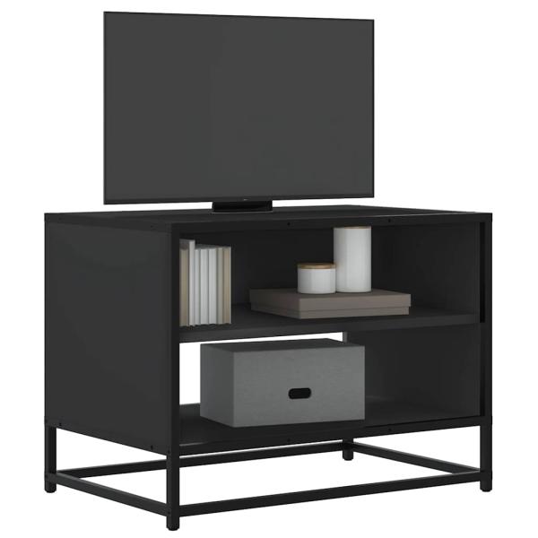 ARDEBO.de - TV-Schrank Schwarz 61x40x46 cm Holzwerkstoff und Metall