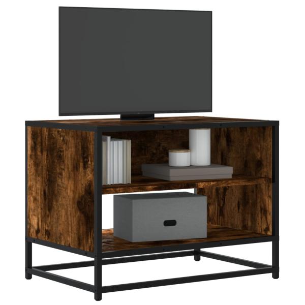 ARDEBO.de - TV-Schrank Räuchereiche 61x40x46 cm Holzwerkstoff und Metall