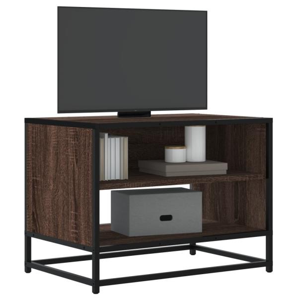 ARDEBO.de - TV-Schrank Braun Eichen-Optik 61x40x46 cm Holzwerkstoff Metall