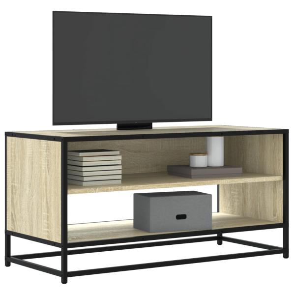 ARDEBO.de - TV-Schrank Sonoma-Eiche 91x40x46 cm Holzwerkstoff und Metall