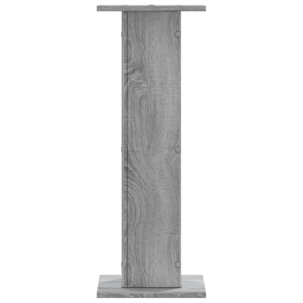 Lautsprecherständer 2 Stk. Grau Sonoma 30x30x80cm Holzwerkstoff