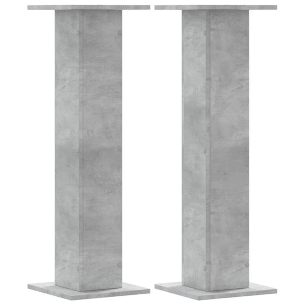Lautsprecherständer 2 Stk. Betongrau 30x30x95 cm Holzwerkstoff