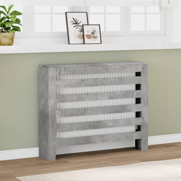 ARDEBO.de - Heizkörperabdeckung Betongrau 104 x 20 x 82 cm Holzwerkstoff