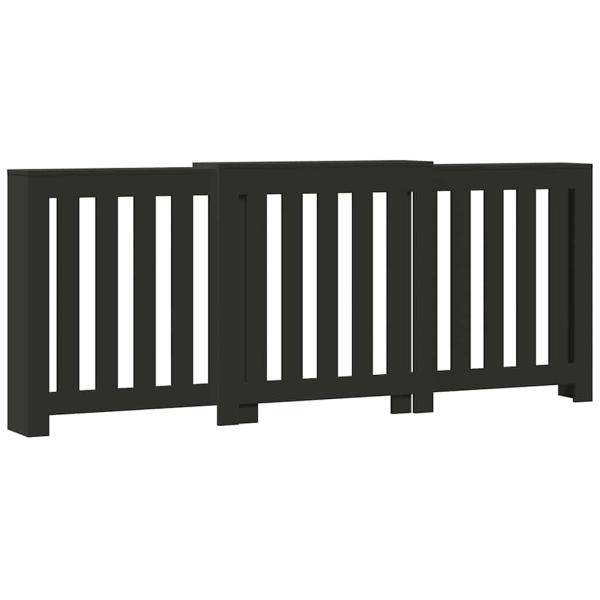 Heizkörperabdeckung Schwarz 205 x 21,5 x 83,5 cm Holzwerkstoff