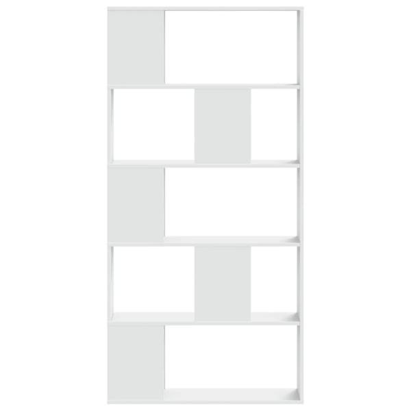 B?cherregal 5 B?den Wei? 80,5x23,5x162,5 cm Holzwerkstoff