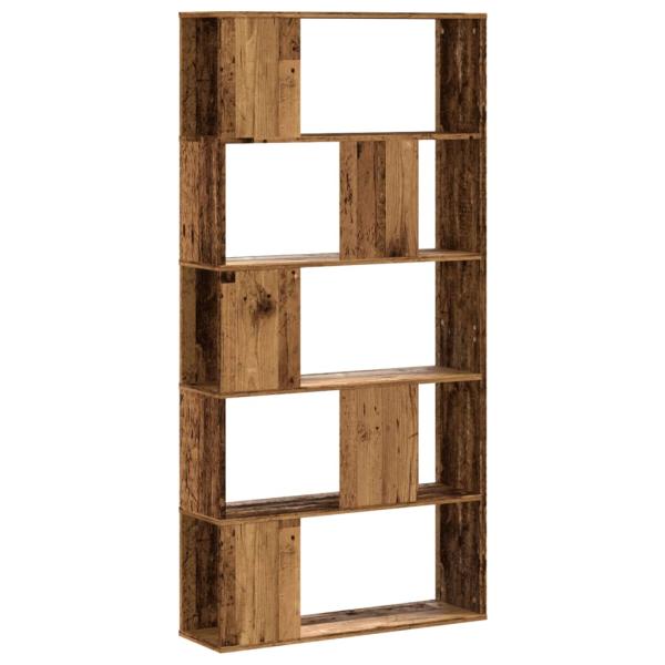 B?cherregal 5 B?den Altholz 80,5x23,5x162,5 cm Holzwerkstoff
