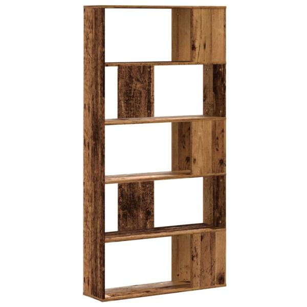B?cherregal 5 B?den Altholz 80,5x23,5x162,5 cm Holzwerkstoff