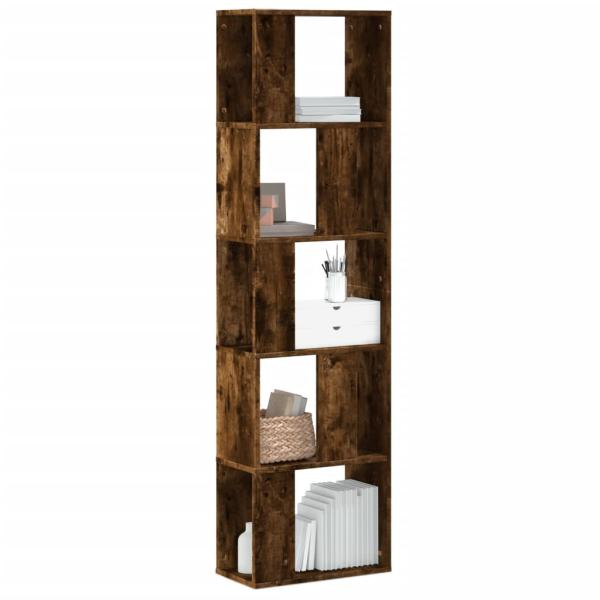 ARDEBO.de - Bücherregal 5 Böden Räuchereiche 45x23,5x162,5 cm Holzwerkstoff