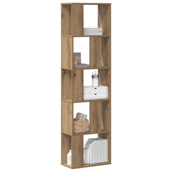 Bücherregal 5 Böden Artisan-Eiche 45x23,5x162,5 Holzwerkstoff