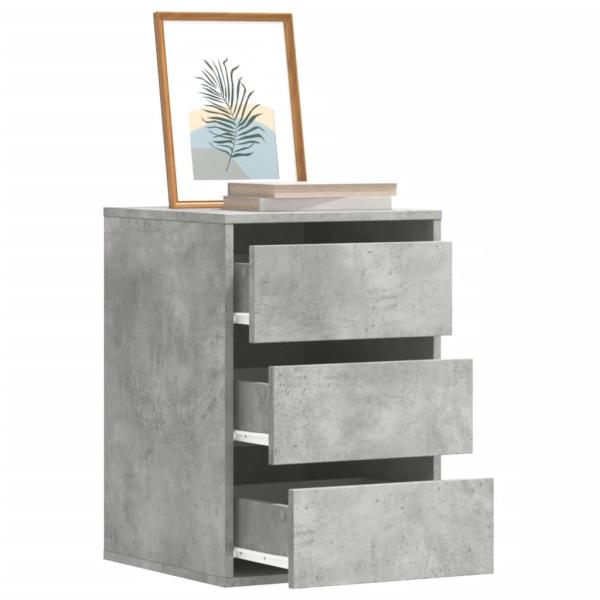 ARDEBO.de - Kommode Betongrau 40x41x58 cm Holzwerkstoff