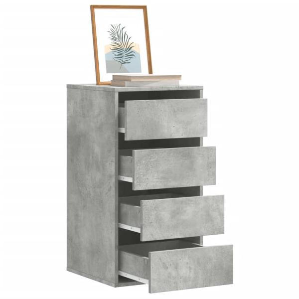 ARDEBO.de - Kommode Betongrau 40x41x76 cm Holzwerkstoff