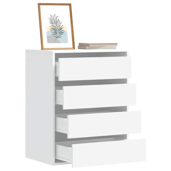 ARDEBO.de - Kommode Weiß 60x41x76 cm Holzwerkstoff