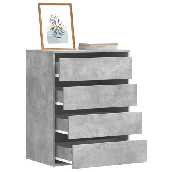 ARDEBO.de - Kommode Betongrau 60x41x76 cm Holzwerkstoff