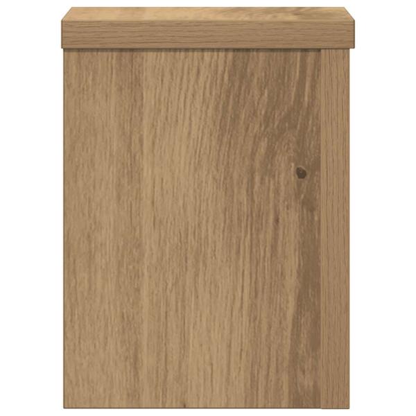 Pflanzenständer 2 Stk. Eiche 15 x 15 x 20 cm Holzwerkstoff
