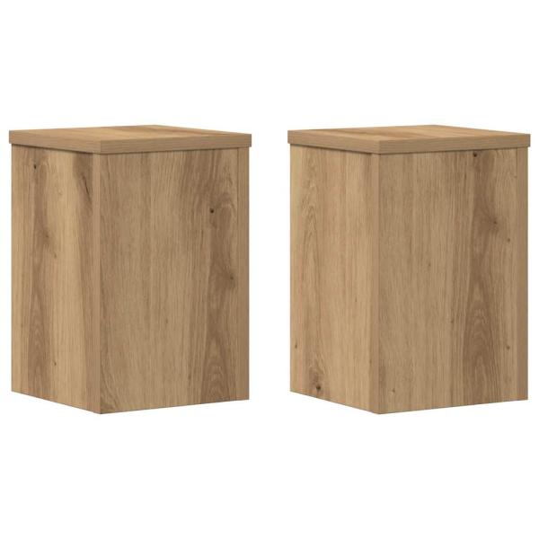 Pflanzenständer 2 Stk. Artisan-Eiche 20x20x30 cm Holzwerkstoff