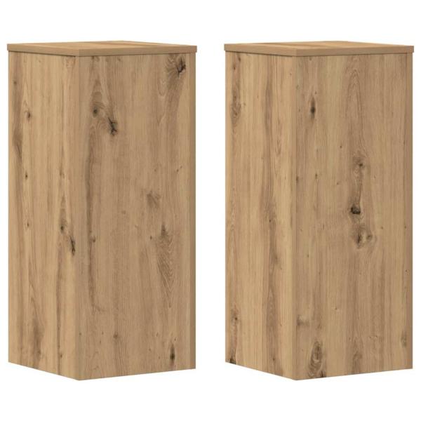 Pflanzenständer 2 Stk. Artisan-Eiche 30x30x70 cm Holzwerkstoff
