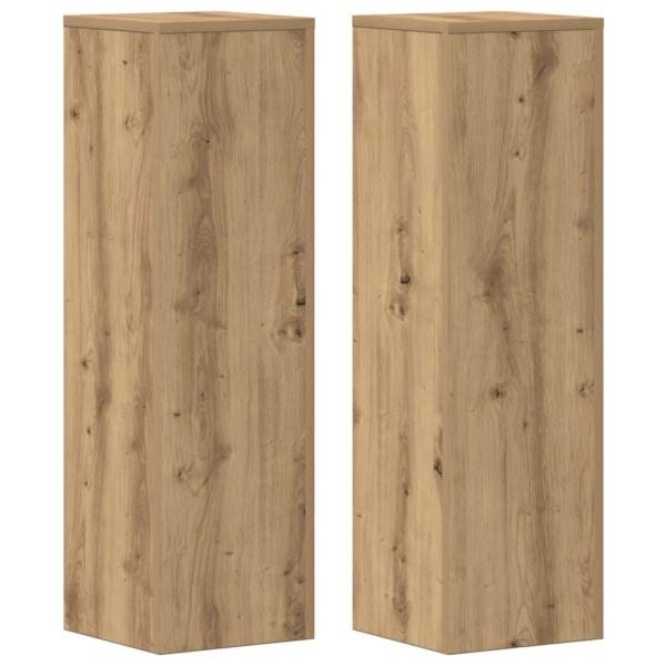 Pflanzenständer 2 Stk. Artisan-Eiche 25x25x80 cm Holzwerkstoff