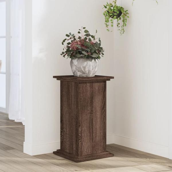 ARDEBO.de - Pflanzenständer Braun Eichen-Optik 33x33x60 cm Holzwerkstoff