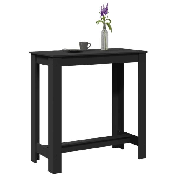 ARDEBO.de - Bartisch Schwarz 102x50x103,5 cm Holzwerkstoff