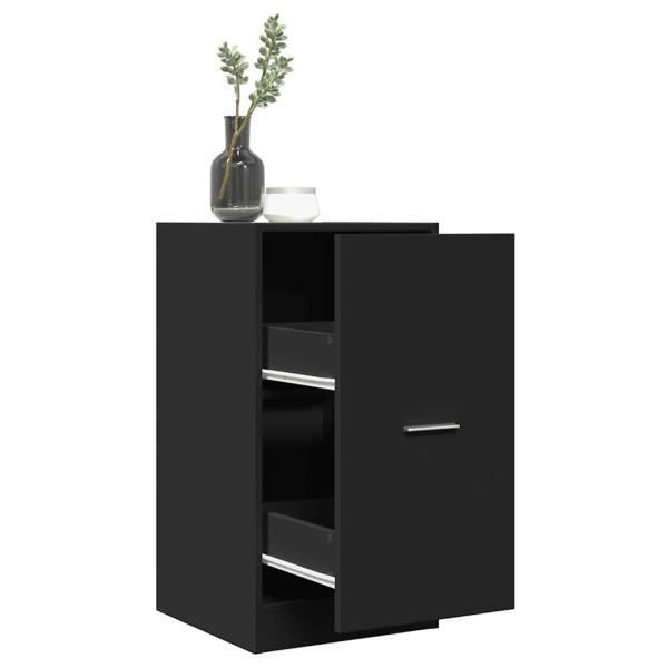ARDEBO.de - Apothekerschrank Schwarz 40x41x77,5 cm Holzwerkstoff