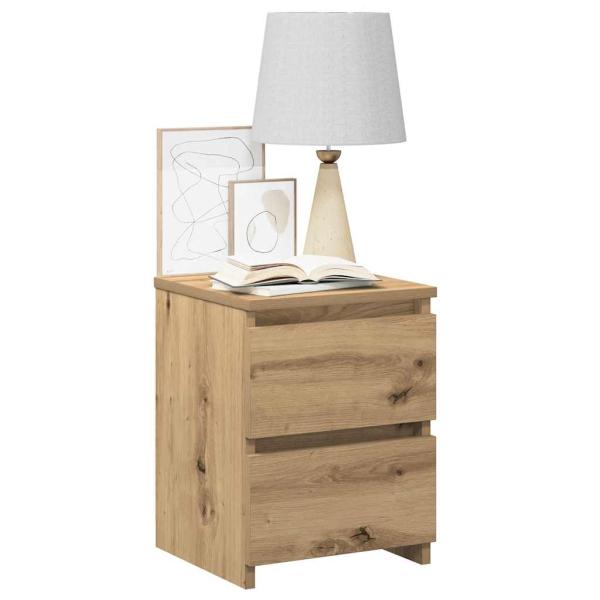 Nachttische 2 Stk. Artisan-Eiche 30x30x40 cm Holzwerkstoff