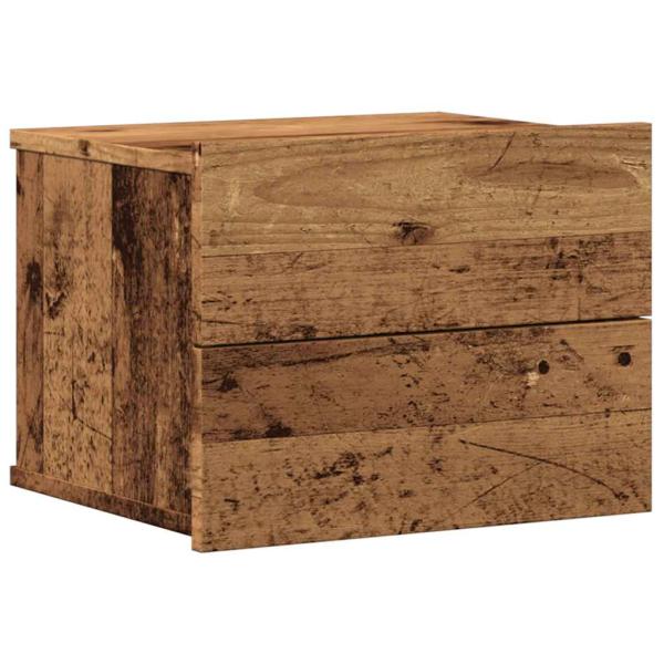 Wand-Nachttische 2 Stk. Altholz-Optik 40x32x30 cm