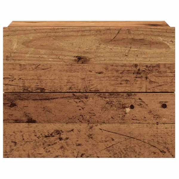 Wand-Nachttische 2 Stk. Altholz-Optik 40x32x30 cm