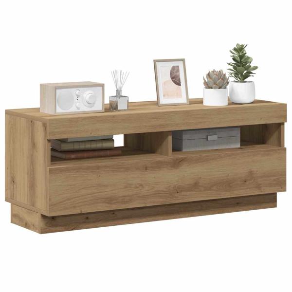 TV-Schrank mit LED-Leuchten Artisan-Eiche 100x35x40 cm