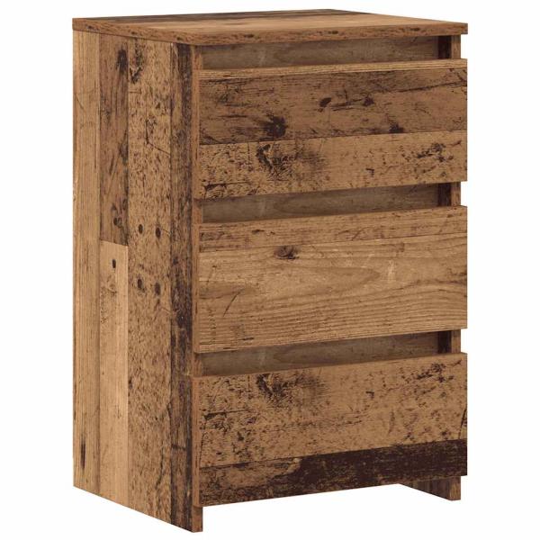Nachttische 2 Stk. Altholz-Optik 40x35x62,5 cm Holzwerkstoff