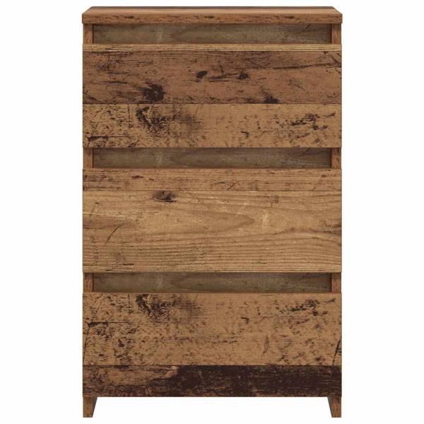 Nachttische 2 Stk. Altholz-Optik 40x35x62,5 cm Holzwerkstoff