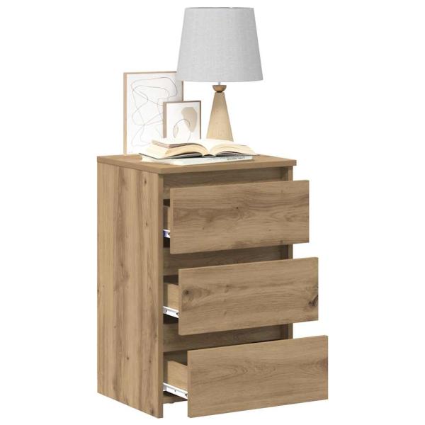 Nachttische 2 Stk. Artisan-Eiche 40x35x62,5 cm Holzwerkstoff