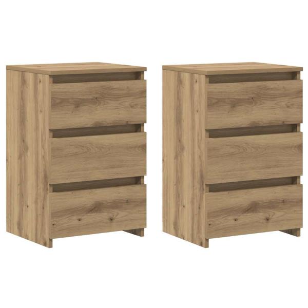 Nachttische 2 Stk. Artisan-Eiche 40x35x62,5 cm Holzwerkstoff
