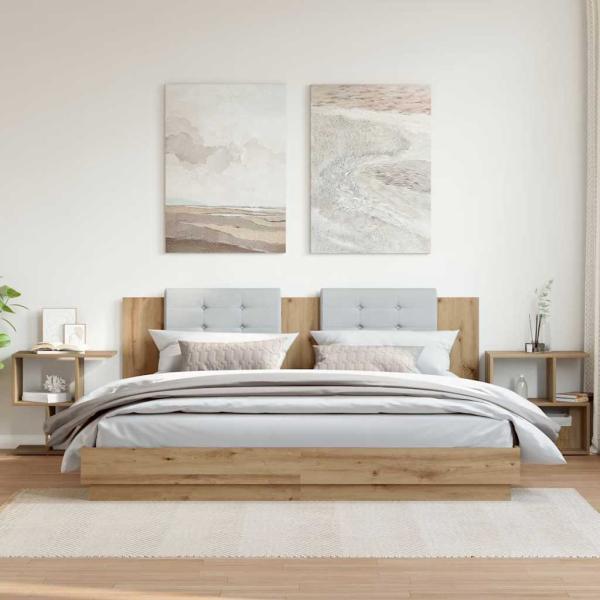 ARDEBO.de - Nachttische 2 Stk. Artisan-Eiche 50x30x51,5 cm Holzwerkstoff