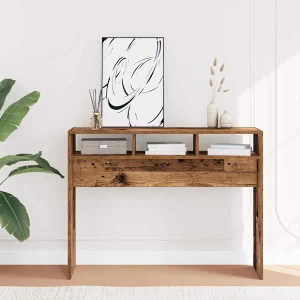ARDEBO.de - Konsolentisch Altholz-Optik 105x30x80 cm Holzwerkstoff