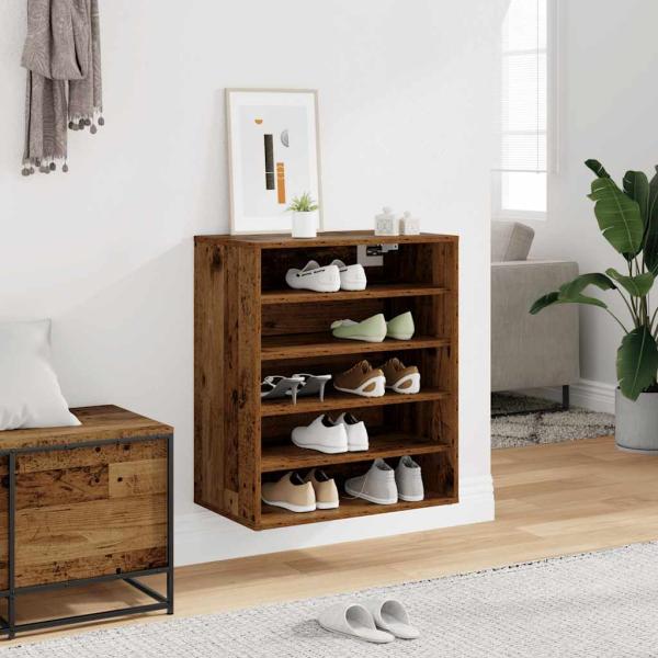 Schuhschrank 60 x 35 x 70 cm Altholz 20 kg pro Regal