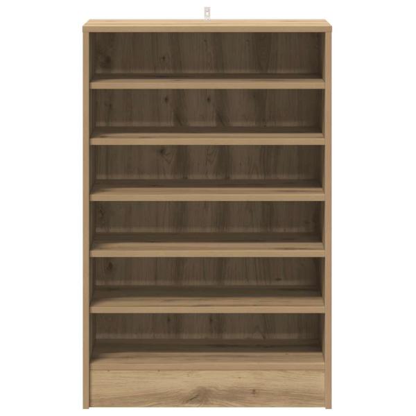 Schuhschrank 60 x 35 x 92 cm Artisan-Eiche 6 Fächer für Schuhe