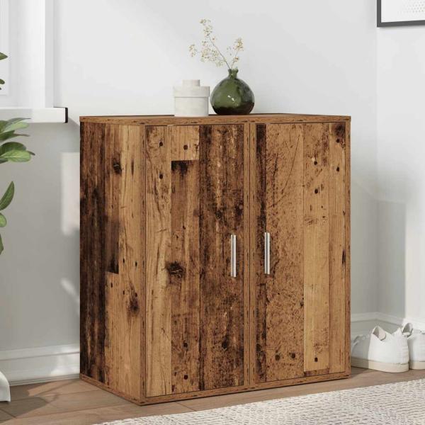 ARDEBO.de - Schuhschränke 2 Stk. Altholz-Optik 32x35x70 cm Holzwerkstoff