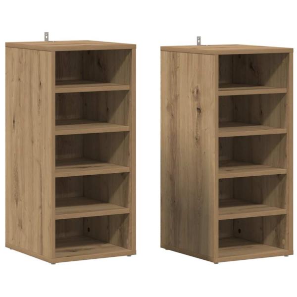Schuhschrank 32 x 35 x 70 cm Artisan-Eiche 5 Paar Schuhe