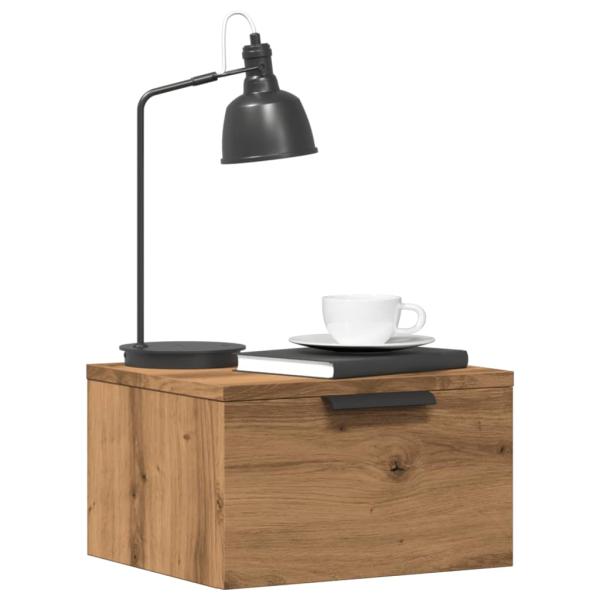 ARDEBO.de - Wand-Nachttische 2 Stk. Artisan-Eiche 34x30x20 cm