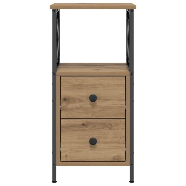 Nachttische 2 Stk. Artisan-Eiche 34x35,5x70 cm Holzwerkstoff